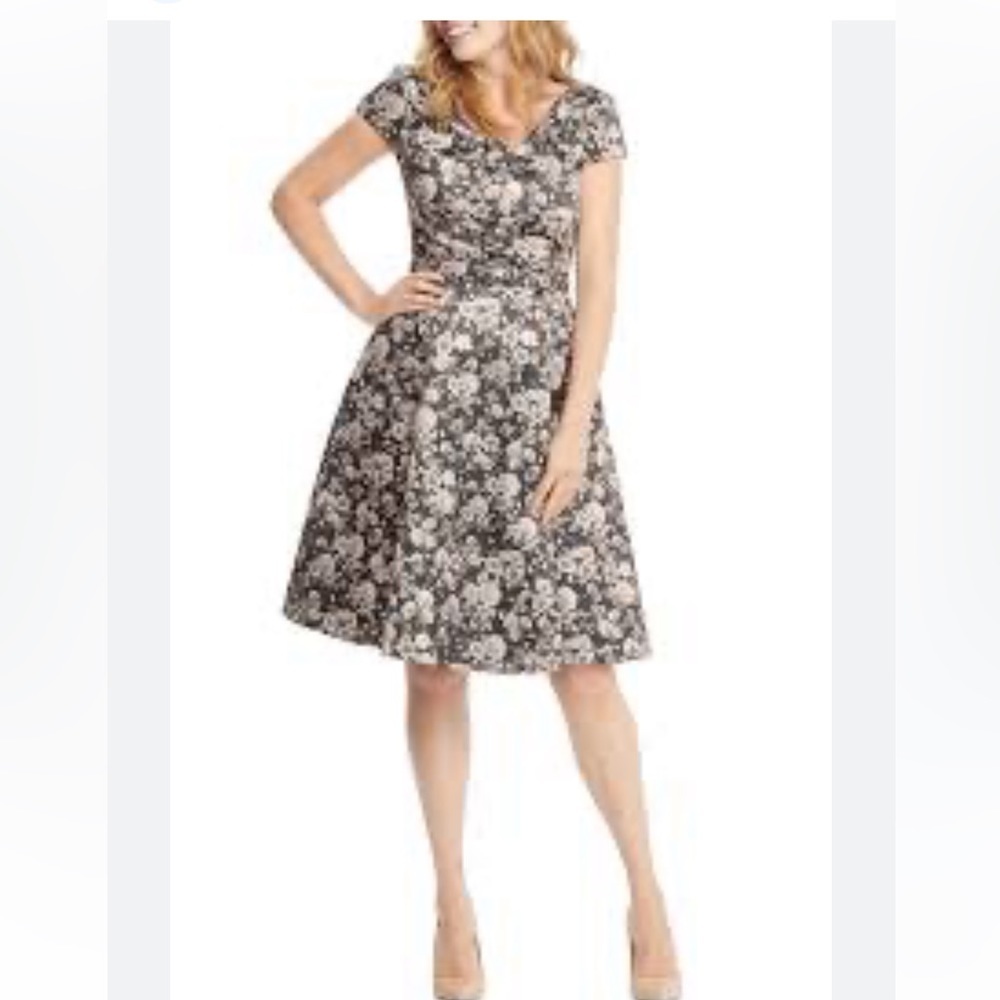 GAL MEETS GLAM collection floral print structure mini dress size 4p